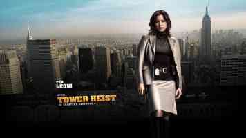 tea leoni tower heist action movie poster