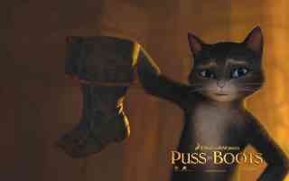puss in boots booties animated movie poster